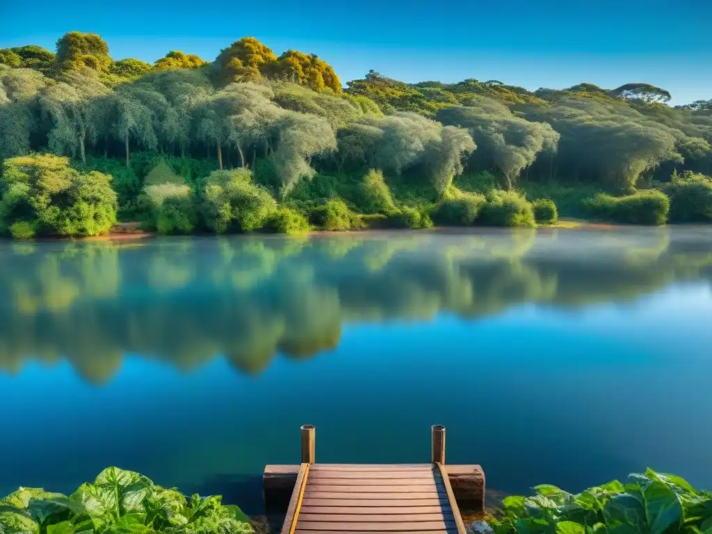 Campamento idílico en Uruguay: oasis junto al río Acogedor campamento en Uruguay cerca de ríos, rodeado de exuberante vegetación y agua cristalina