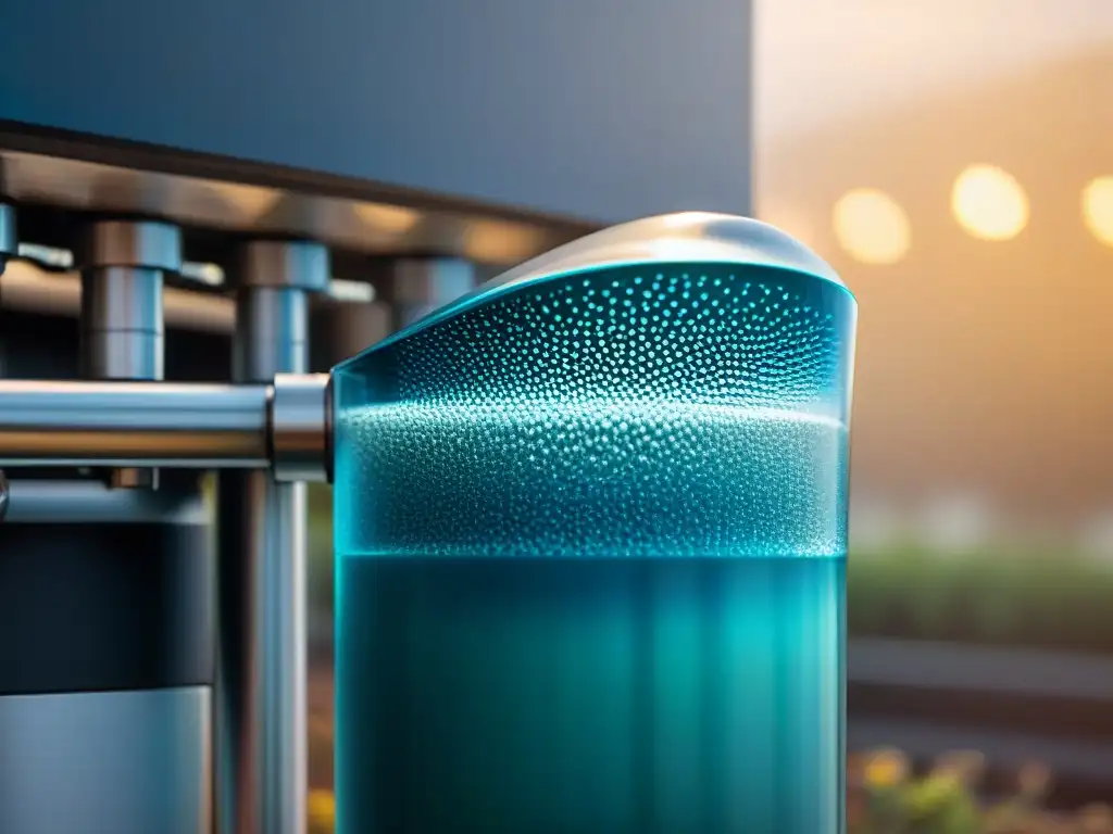 Sistema de filtración de agua de alta tecnología en acción Avanzado sistema de purificación de agua en acción, destacando la pureza del agua filtrada en Uruguay