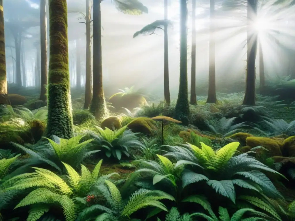 Exuberante selva uruguaya: biodiversidad y tranquilidad Un bosque exuberante de Uruguay, con flora y fauna nativa