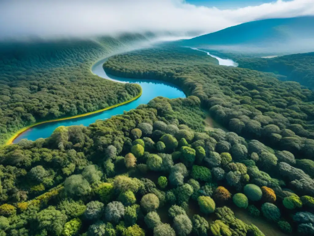 Campamento en Uruguay: Naturaleza virgen y serenidad Un campamento colorido entre bosques verdes y ríos, en armonía con la naturaleza de Uruguay