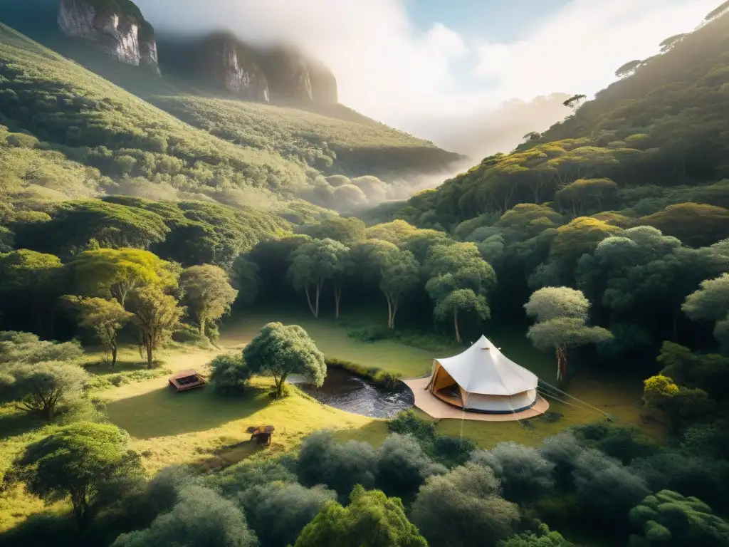 Campamento ecológico en bosque uruguayo: armonía con la naturaleza Campamento ecofriendly en Uruguay, armonía con la naturaleza