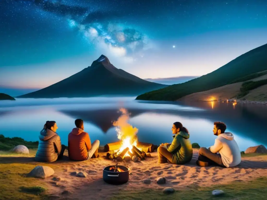 Campamento en Uruguay: tradición vs Campamento en Uruguay bajo las estrellas, con campfire y redes sociales