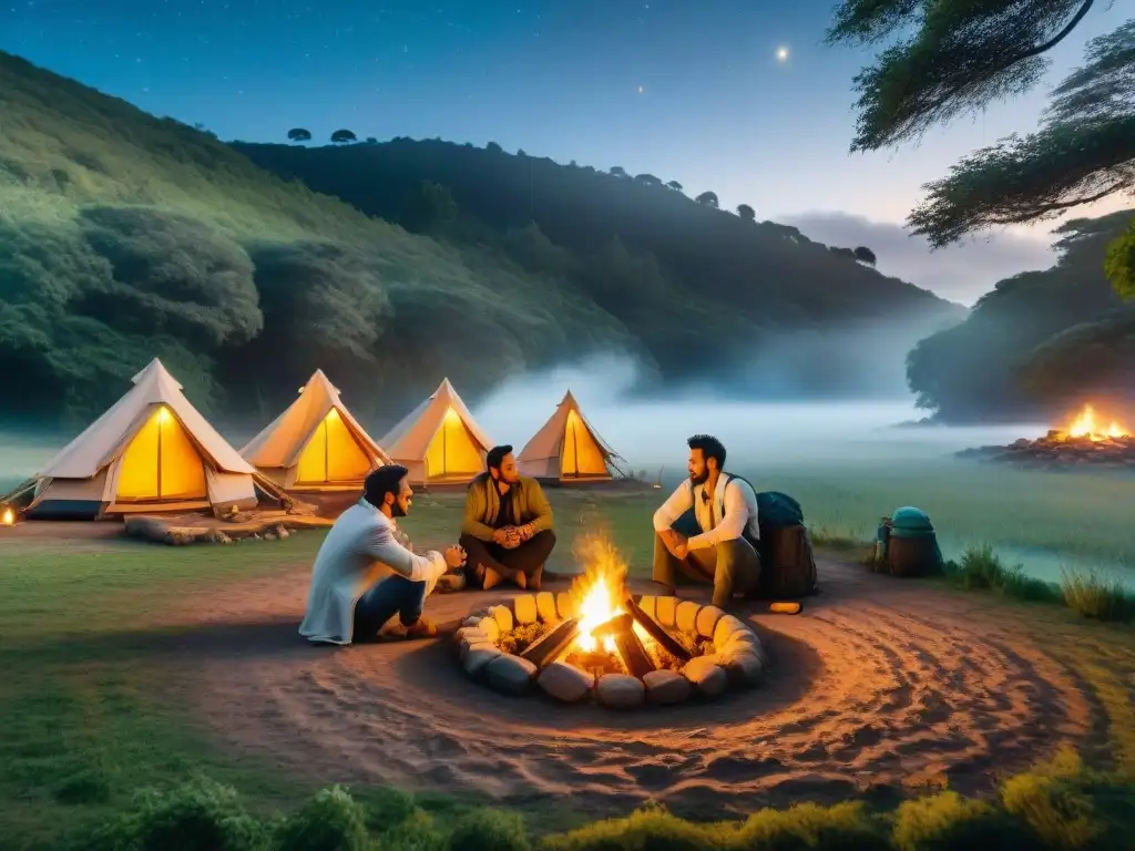 Intercambio cultural en el bosque: campamento multicultural en Uruguay Campamento multicultural en Uruguay, economía compartida camping