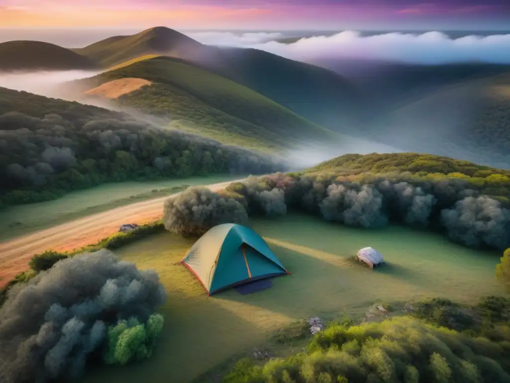 Campamento en Uruguay: Aventura y Tranquilidad al Atardecer Camping en Uruguay al atardecer, proteger equipo drones condiciones extremas