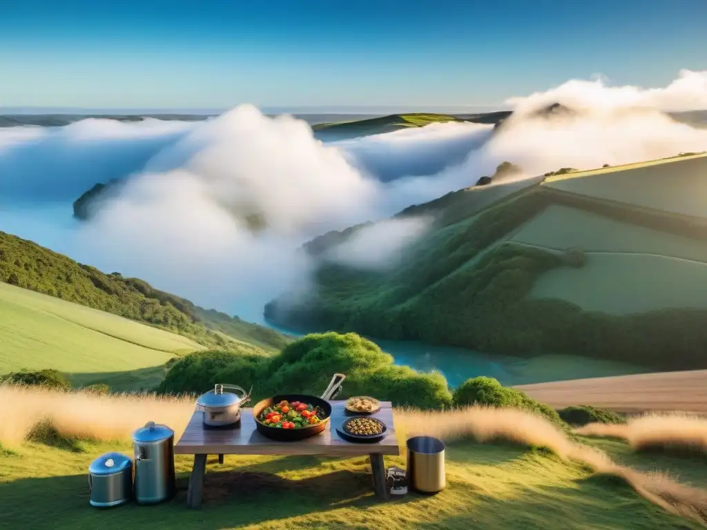 Campamento ecoamigable: cocinando al sol en Uruguay Campistas cocinando con las mejores cocinas solares en el campo de Uruguay