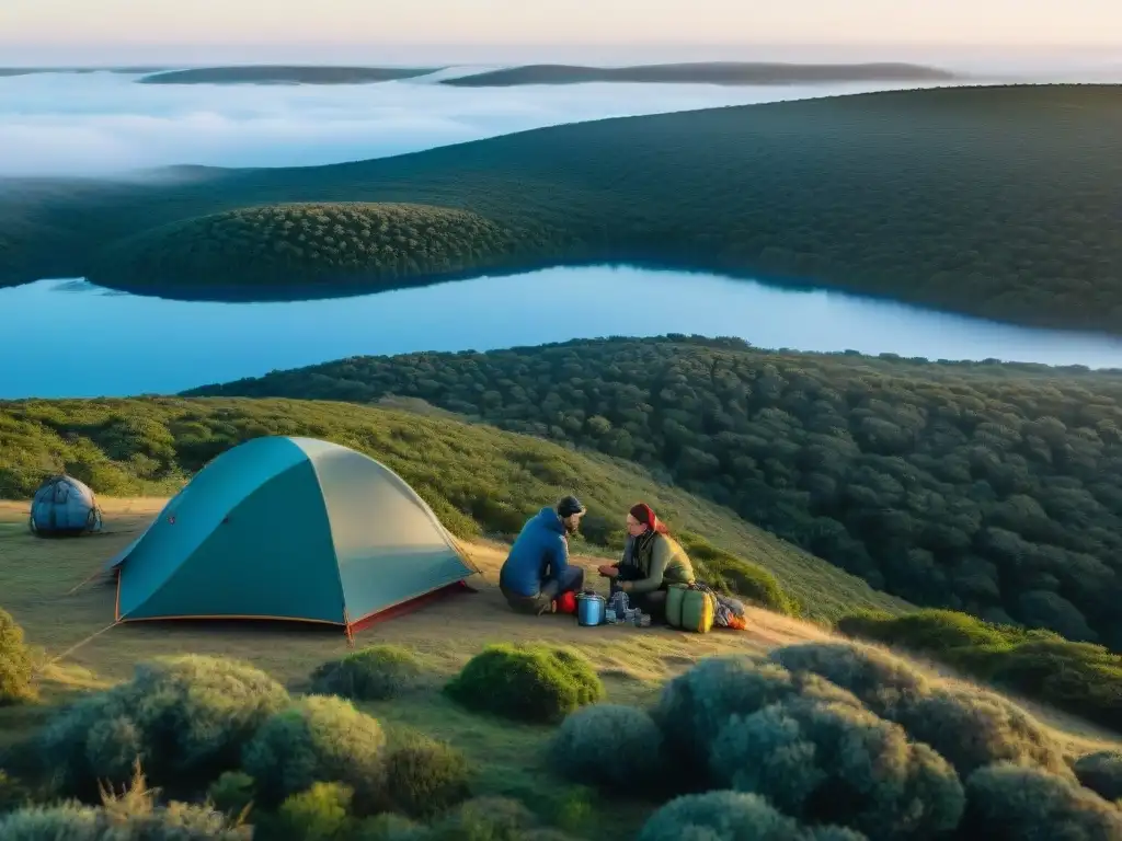 Campamento en Uruguay: Navegación precisa con GPS en la naturaleza Campistas en la naturaleza de Uruguay evitan errores GPS al acampar