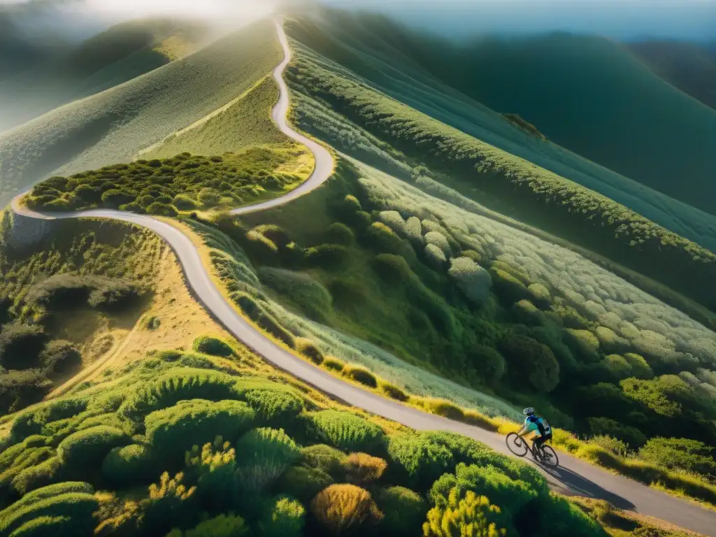 Épica travesía en bicicleta por montañas de Uruguay Ciclistas aventureros recorriendo rutas de montaña en Uruguay