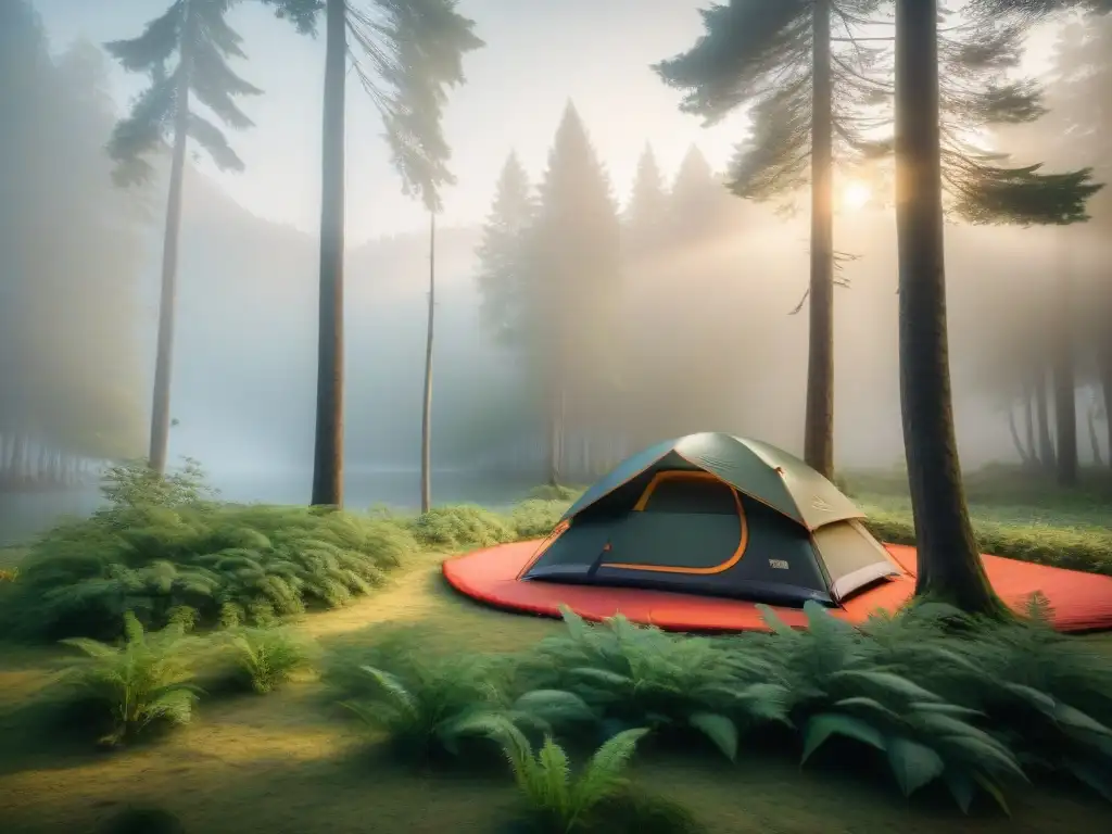 Comparación tiendas de campaña: lujo vs estándar en entorno natural Comparativa tiendas campaña alta gama: contraste entre elegancia y simplicidad en entorno natural boscoso