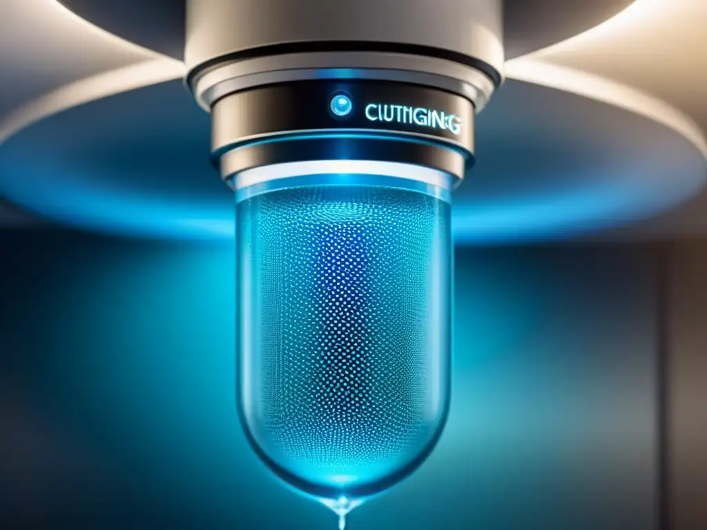 Revolutionary water filtration system purifying murky water Detallada filtración de agua, sistema de vanguardia eliminando impurezas