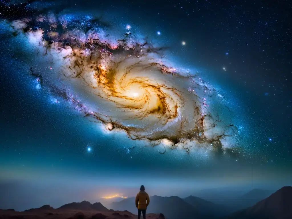 Maravillas de la Vía Láctea: Detalles Celestiales Un detallado close-up de la Vía Láctea resaltando sus hermosos detalles en el cielo estrellado