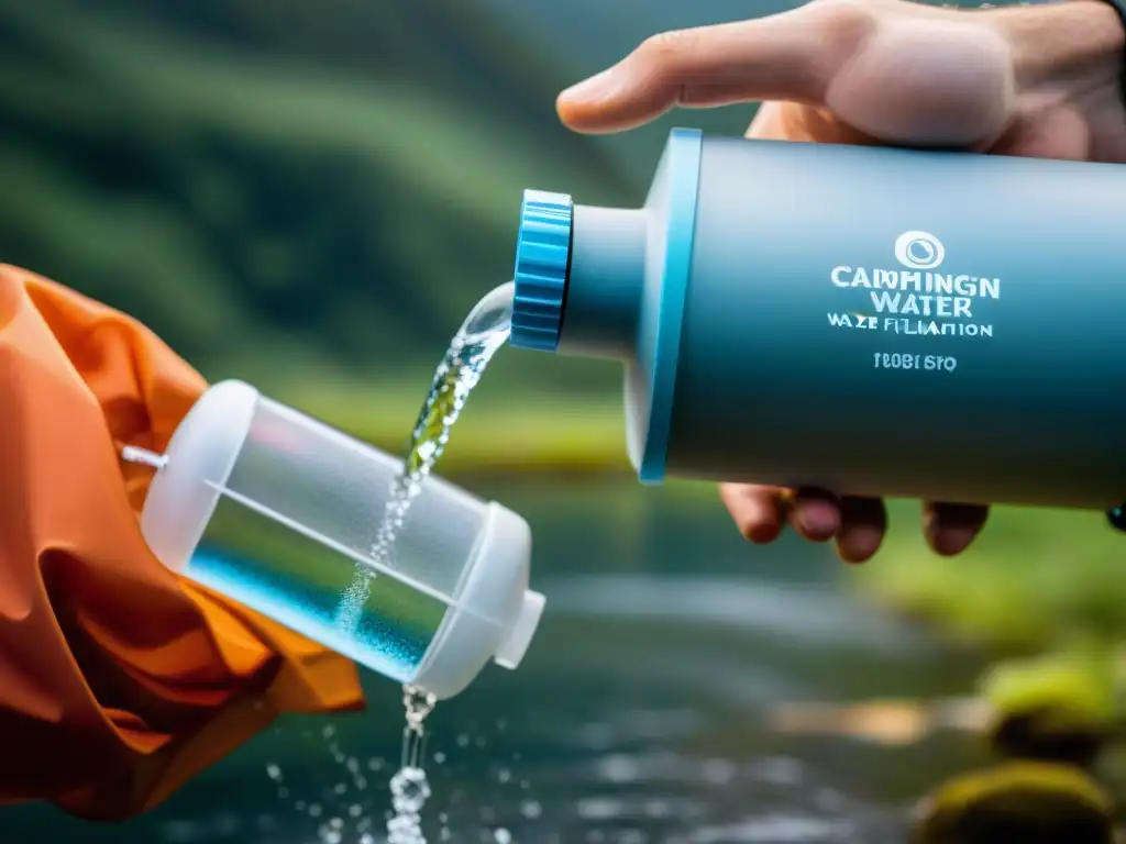 Sistema de filtración de agua avanzado en acción Detalles de un avanzado sistema de filtración de agua en acción, resaltando su tecnología y eficacia