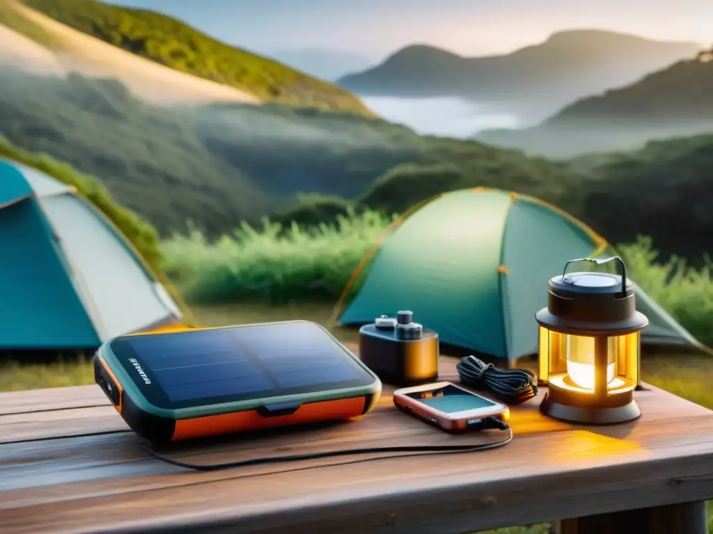 Equipamiento de camping tecnológico en Uruguay Equipo camping tecnológico en Uruguay con aplicaciones para predecir el tiempo