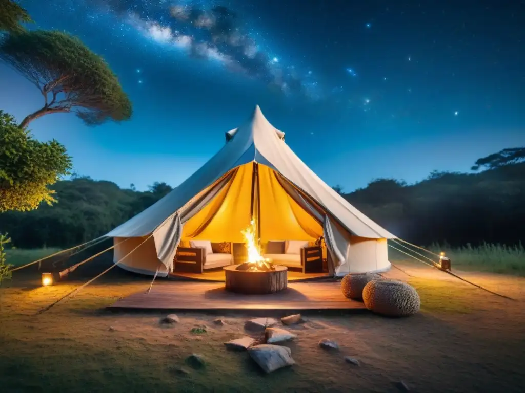 Experiencia mágica de glamping en familia en Uruguay Experiencia mágica de glamping en Uruguay con niños alrededor de la fogata