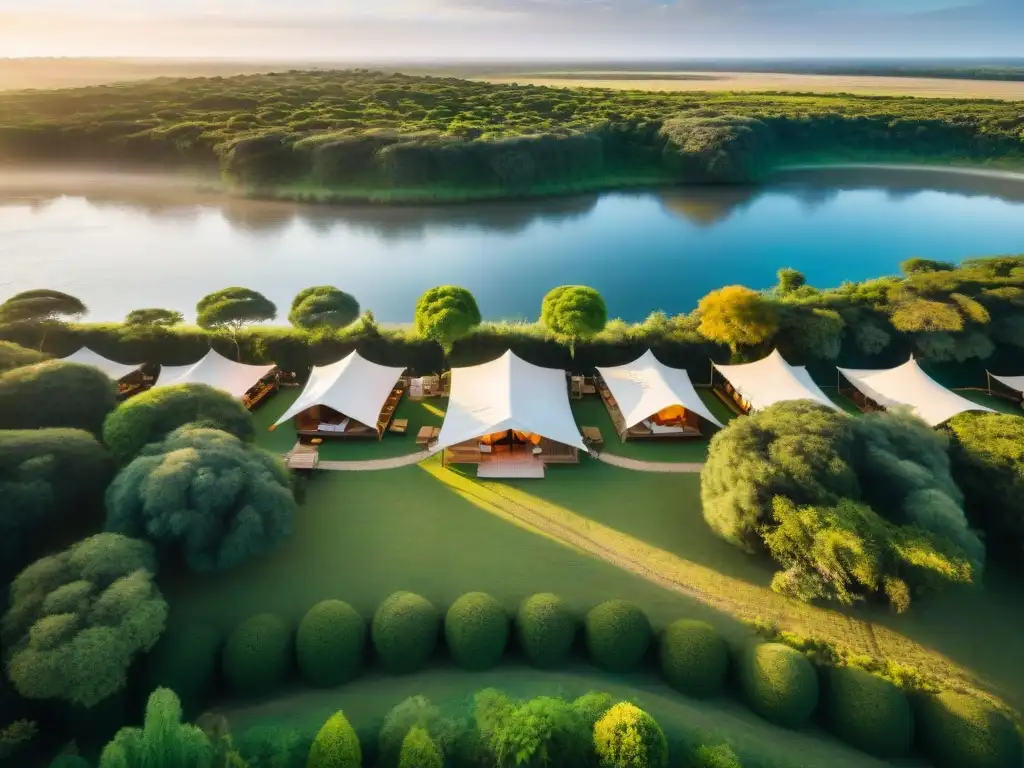 Glamping de lujo en Uruguay: oasis en la naturaleza Experiencia única en un glamping de lujo en Uruguay, con tiendas safari rodeadas de naturaleza y un río