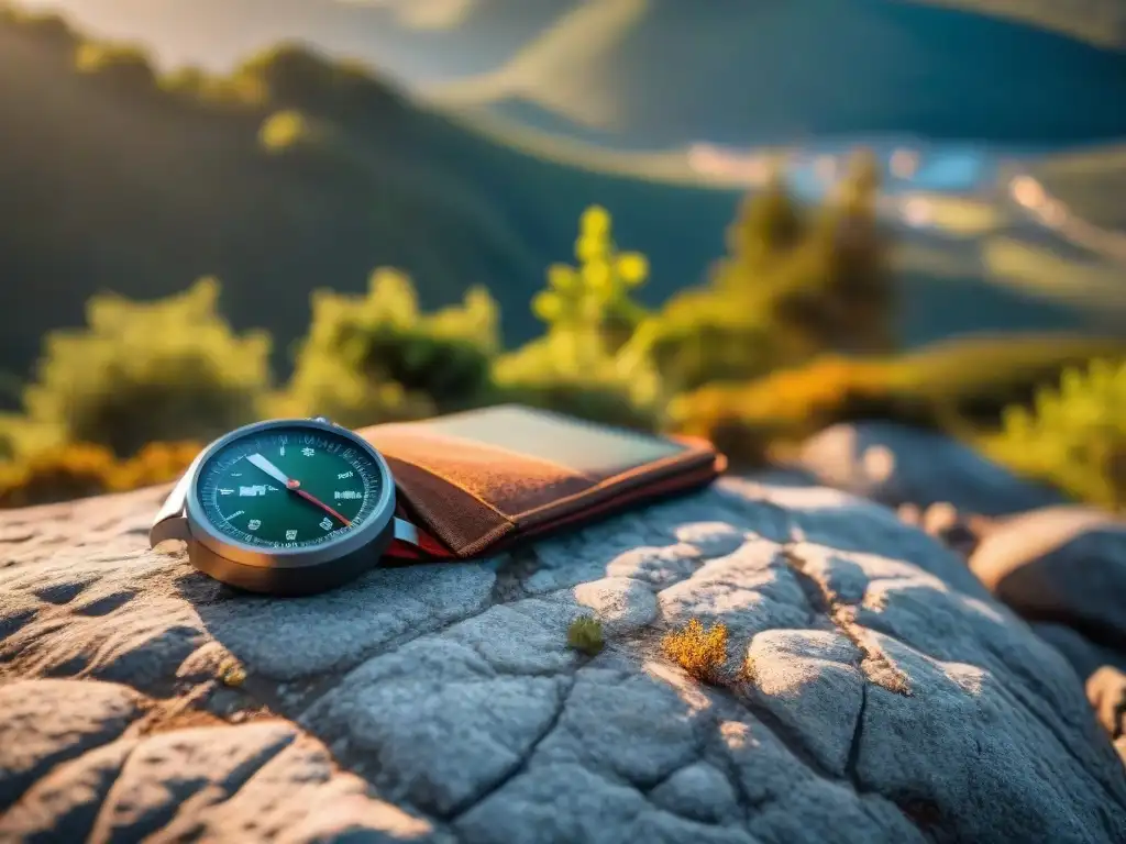 Exploración en Uruguay: bosque denso al atardecer Exploración en terrenos difíciles: Importancia de la precisión del GPS en la naturaleza de Uruguay al atardecer