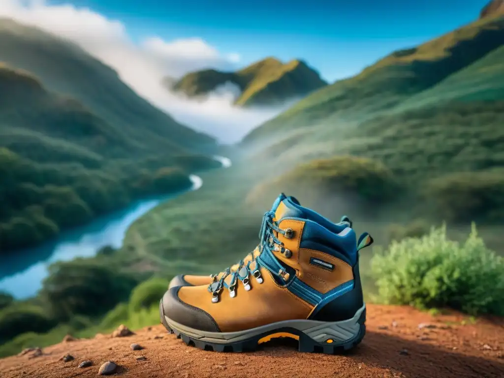 Exploración en Uruguay: Botas de camping de alta gama para senderismo Explorador con calzado camping Uruguay avanzado en terreno diverso