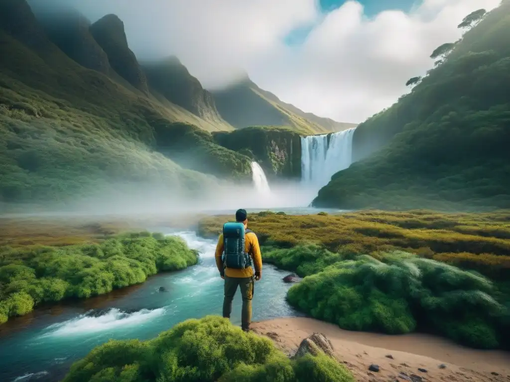 Exploradores en Uruguay: purificación de agua en la naturaleza Exploradores purificando agua en Uruguay con filtros de agua camping