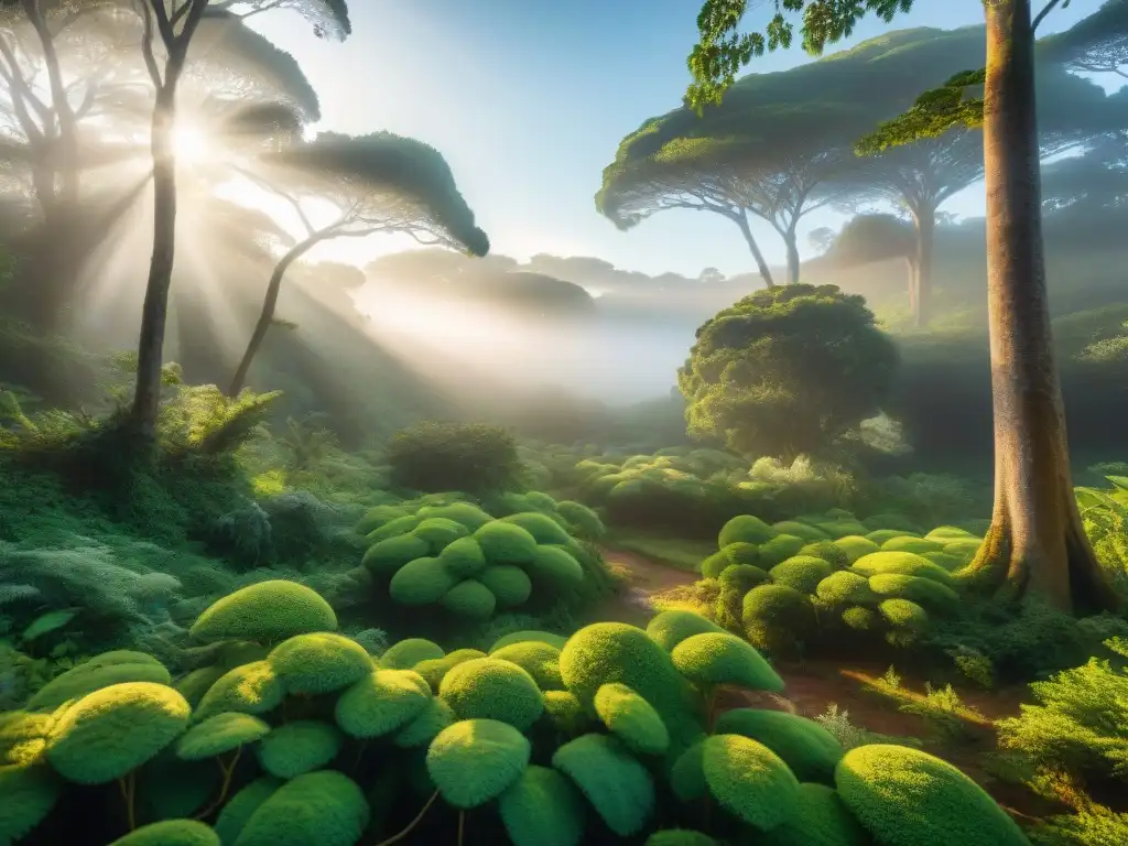 Maravillas de la selva uruguaya: biodiversidad en camping Exuberante bosque en Uruguay con diversidad de flora y fauna, ideal para acampar