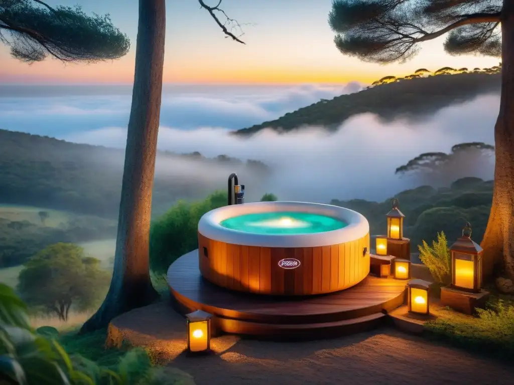 Experiencia de spa de lujo en el bosque de Uruguay Exuberante spa portátil en bosque uruguayo, lujo y naturaleza en perfecta armonía