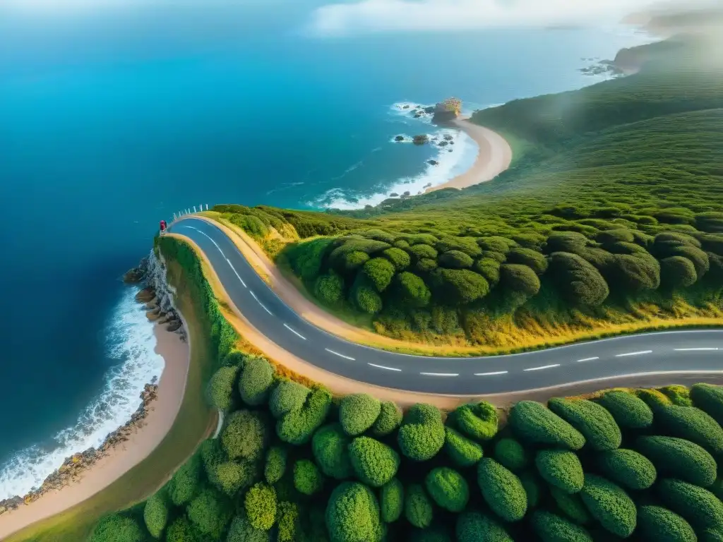 Épica travesía en bicicleta por la costa de Uruguay Grupo de ciclistas en épica travesía por la costa de Uruguay, mostrando determinación y trabajo en equipo