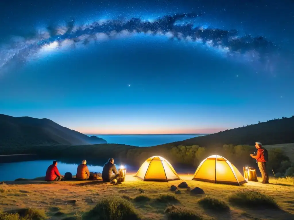 Campamento estrellado en la naturaleza de Uruguay Experimenta la magia de acampar en Uruguay con GPS para camping en Uruguay