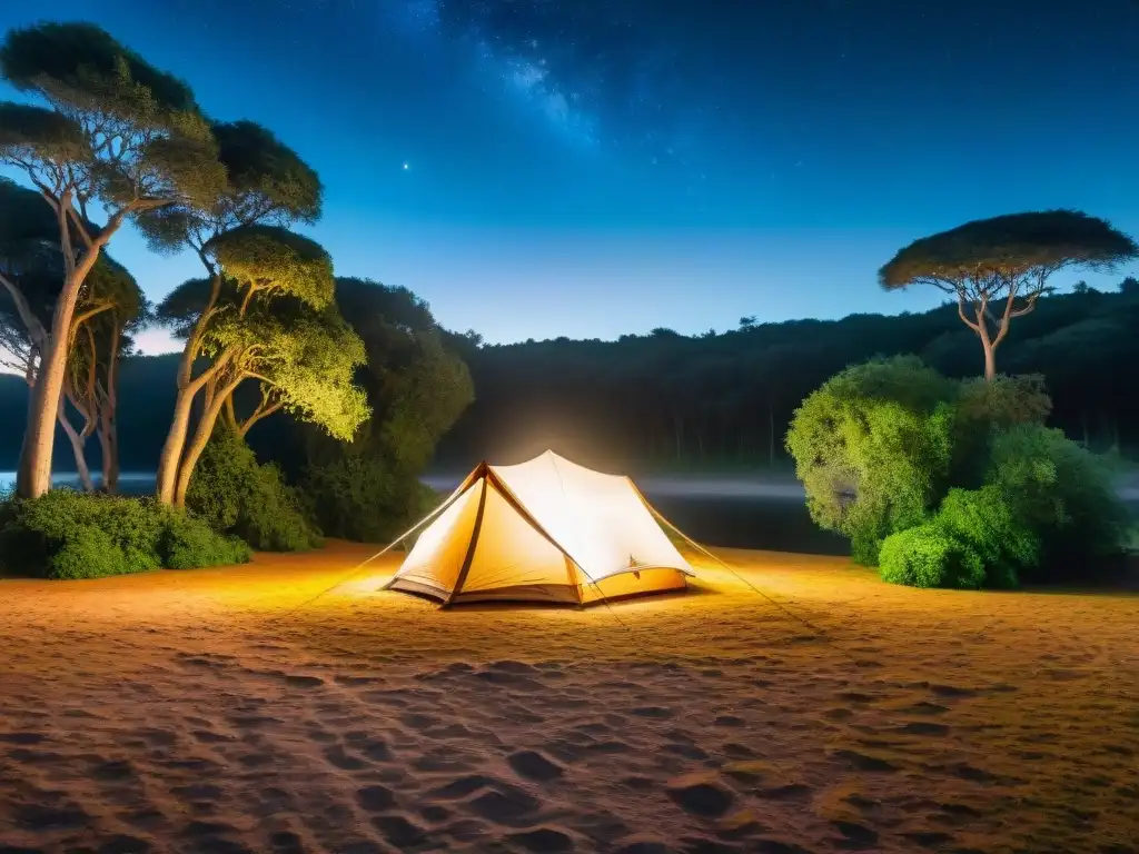 Campamento mágico bajo las estrellas en Uruguay Mágico campamento en Uruguay bajo las estrellas, uno de los mejores sitios camping Uruguay