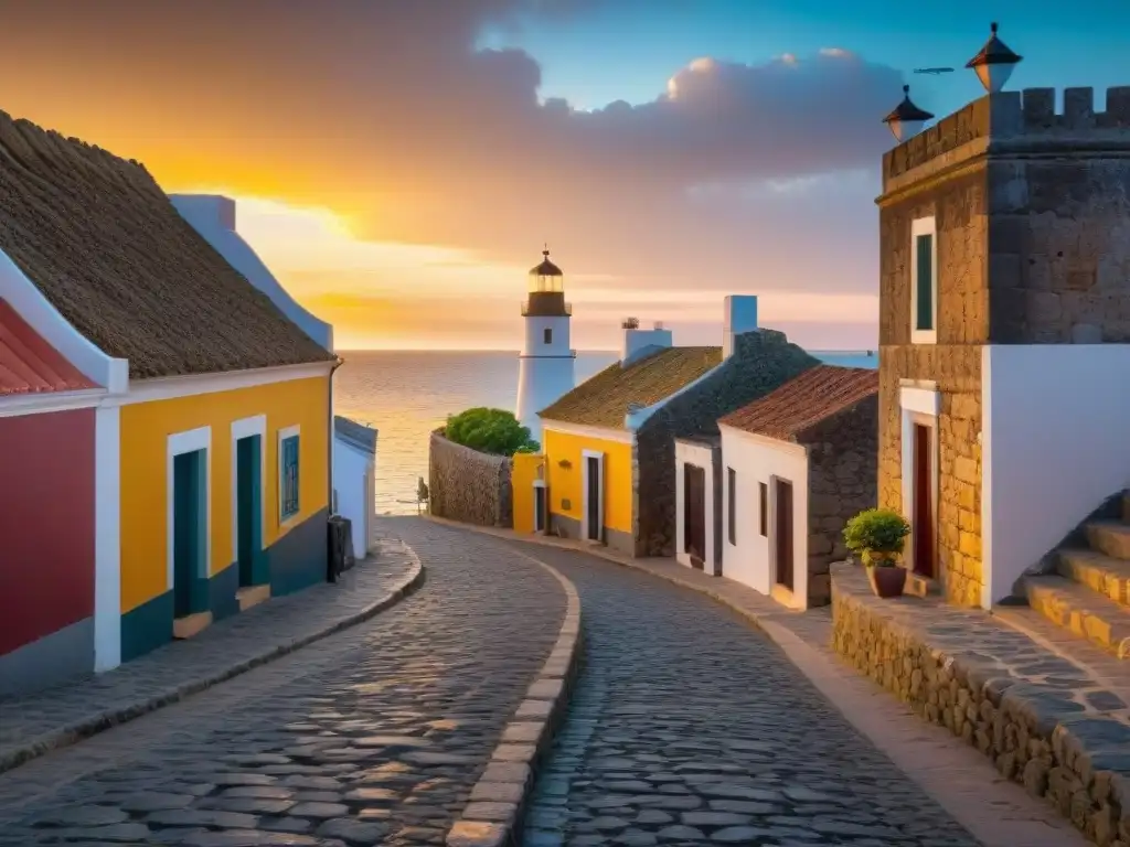 Puesta de sol en Colonia del Sacramento: historia y belleza natural Explora la majestuosidad del atardecer en Colonia del Sacramento, Uruguay