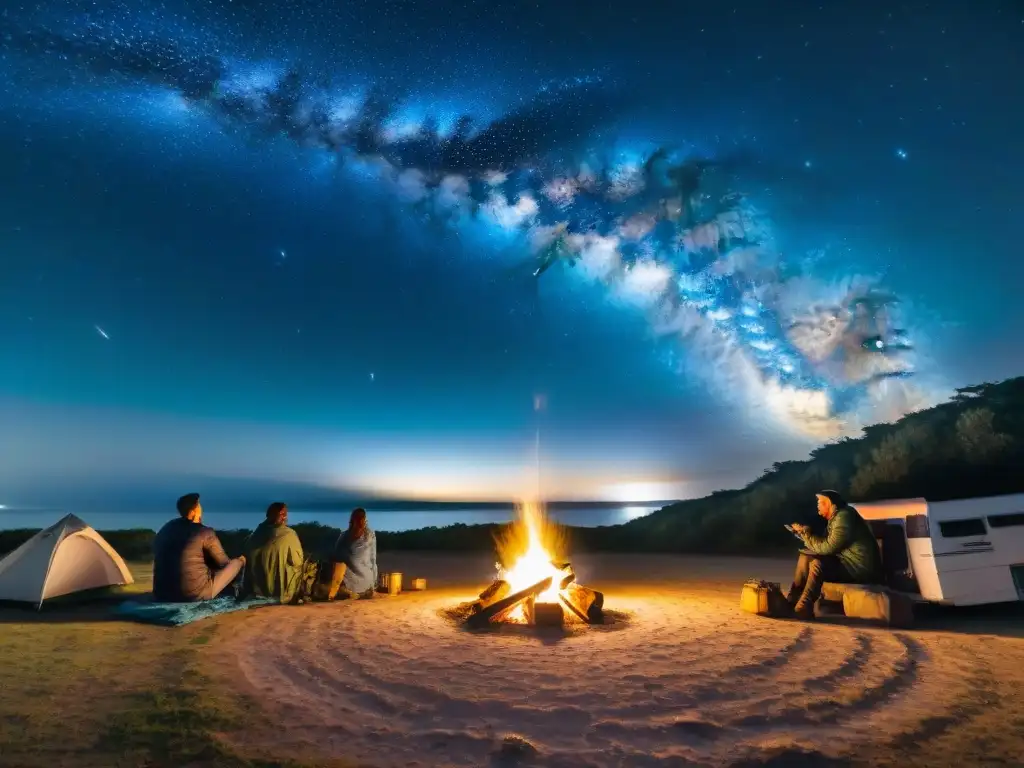Magia estelar en camping uruguayo Noches de camping en Uruguay bajo estrellas, un ambiente mágico y astronómico