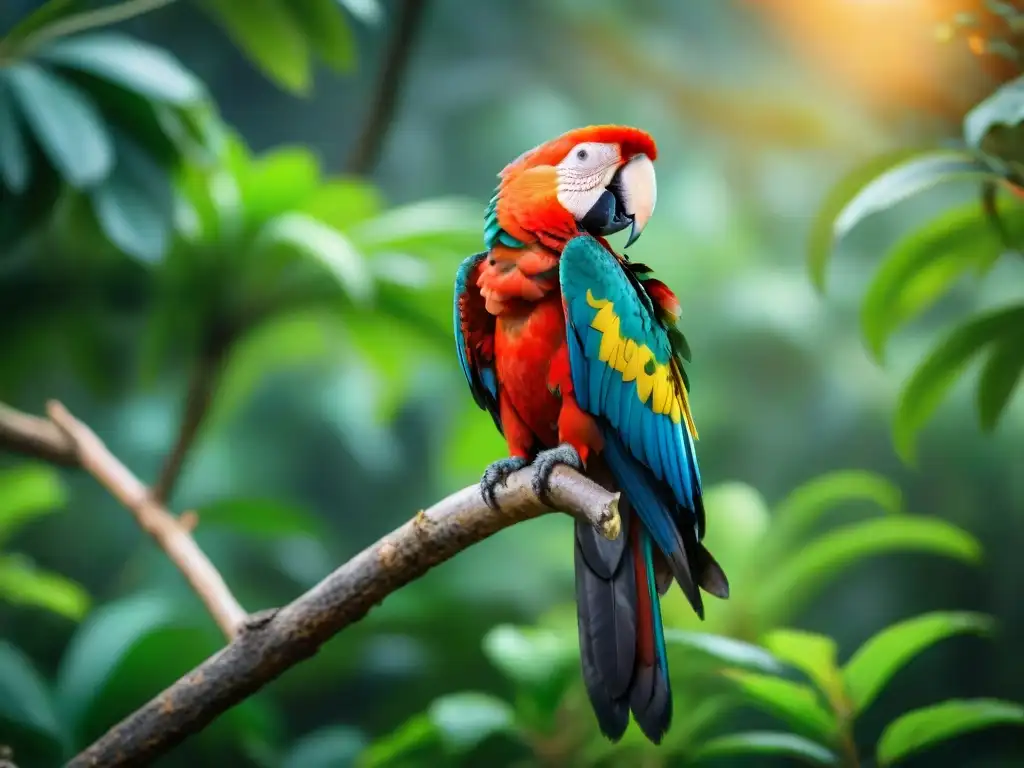 Observador novato maravillado por Guacamayo Escarlata en Uruguay Un observador novato de aves en Uruguay maravillado por un Guacamayo Escarlata en la exuberante selva tropical