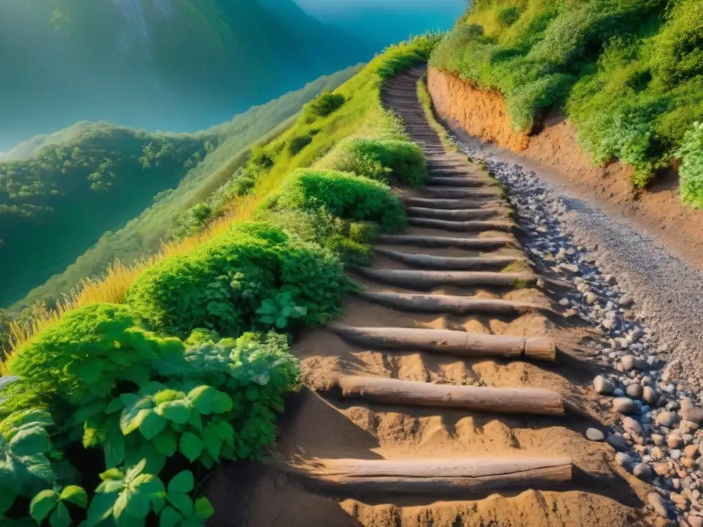 Paisaje vulnerable con erosión del suelo y raíces expuestas