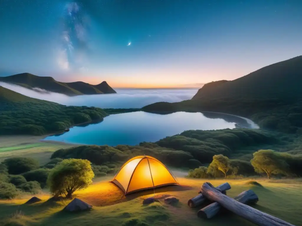 Camping mágico bajo las estrellas en Uruguay Refugio acogedor en camping de Uruguay: Paquetes aventura