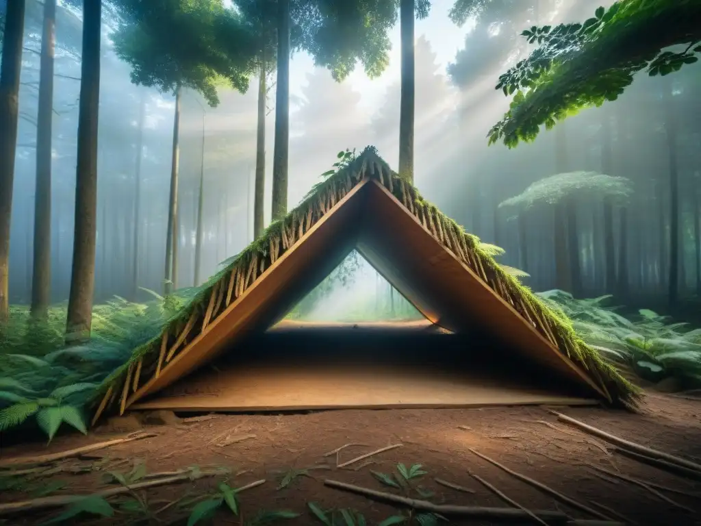 Guía detallada para construir refugio de escombros en bosque de Uruguay Construyendo un refugio de escombros en un exuberante bosque de Uruguay