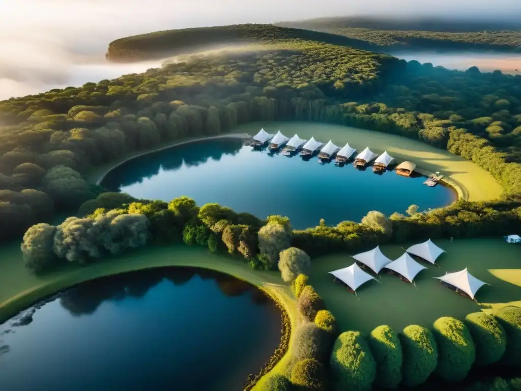 Campamento de lujo en Uruguay: exclusividad y aventura en la naturaleza Un refugio exclusivo en Uruguay, acampando entre la exuberante naturaleza