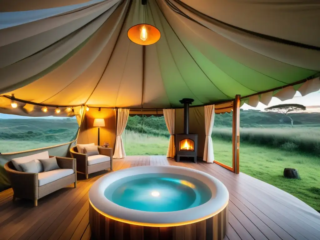 Glamping de lujo en Uruguay: Oasis de relajación en la naturaleza Refugio de glamping lujoso en Uruguay con servicios y comodidades
