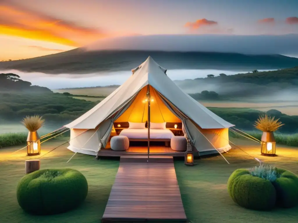 Glamping de lujo al atardecer en Uruguay Reserva ya tu experiencia de glamping en Uruguay con vistas al atardecer