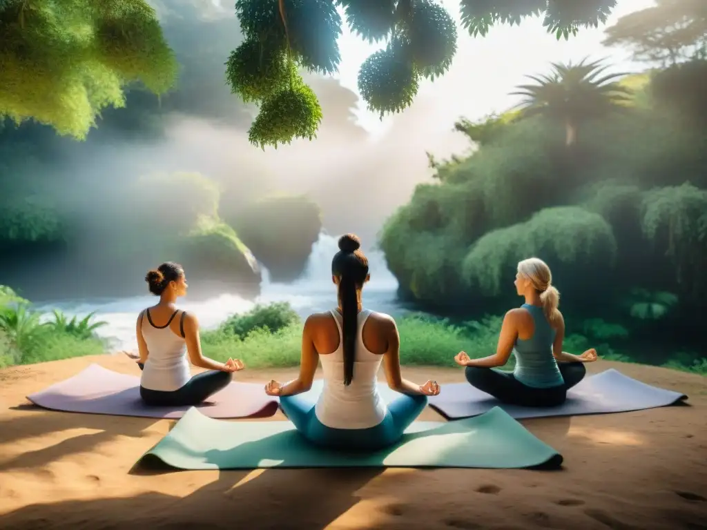 Retiro de desconexión en Uruguay: armonía entre naturaleza y mindfulness Retiros de desconexión en Uruguay: Grupo en meditación entre naturaleza