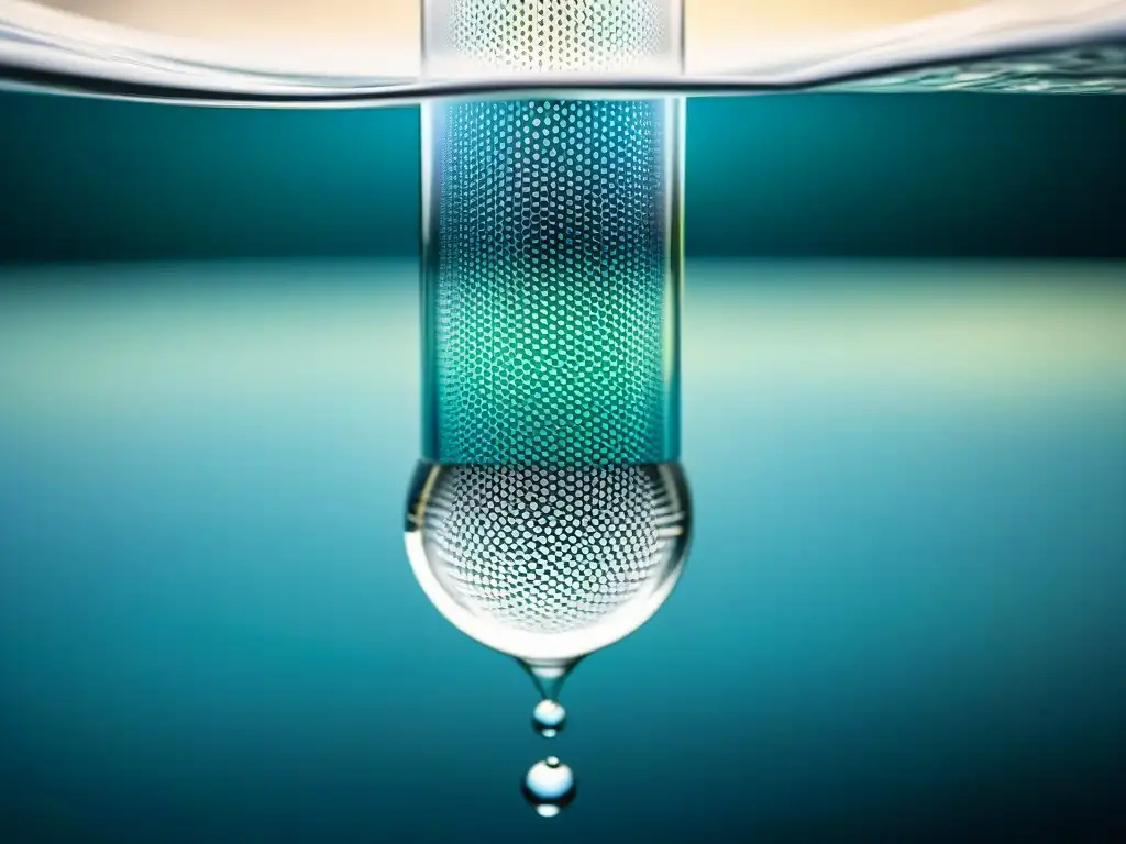 Filtración de agua innovadora: purificando el futuro Un sistema de filtración de agua de vanguardia purificando agua turbia, con tecnología impresionante