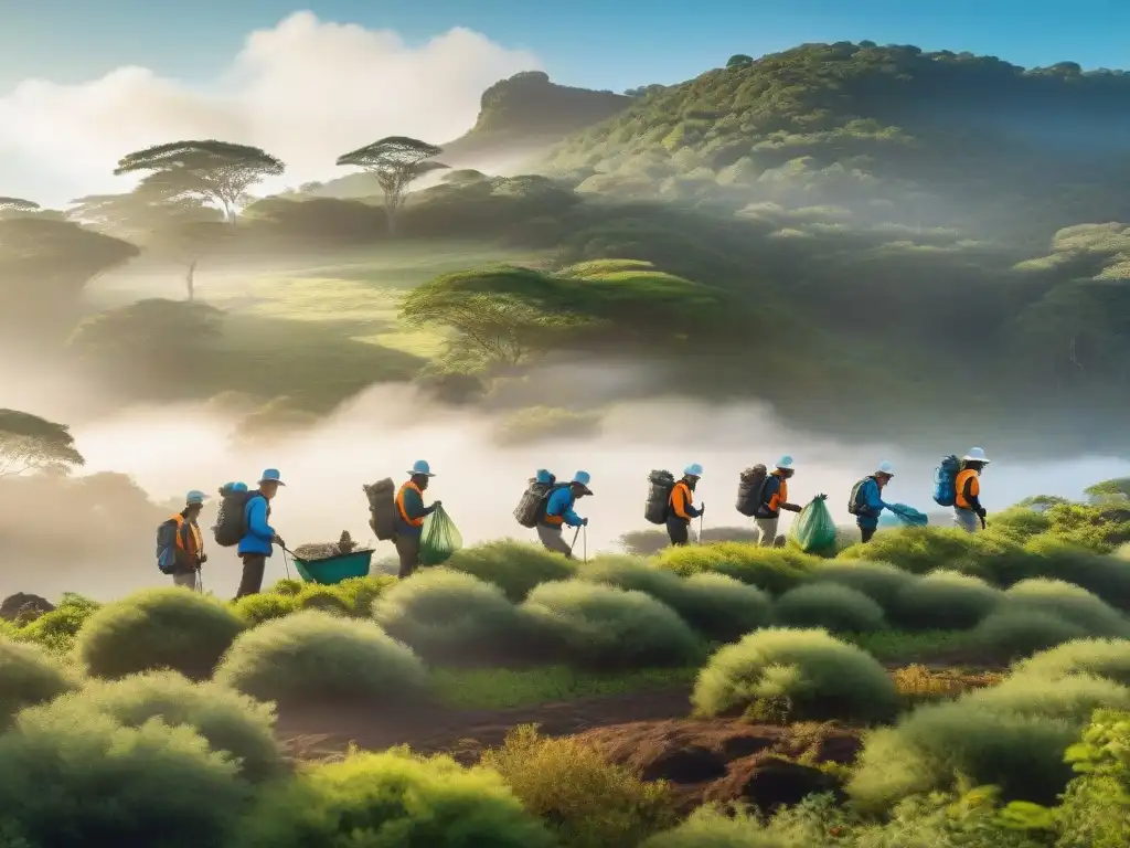 Voluntarios conservando la naturaleza en reserva uruguaya Unidos en el voluntariado por la conservación de la naturaleza en Uruguay, sembrando esperanza