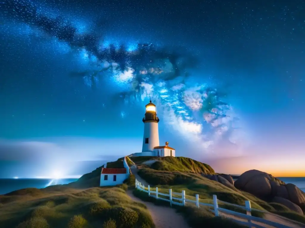 Esplendor estelar: la Vía Láctea sobre Cabo Polonio, Uruguay Una vista impresionante de la Vía Láctea sobre el Faro de Cabo Polonio en Uruguay