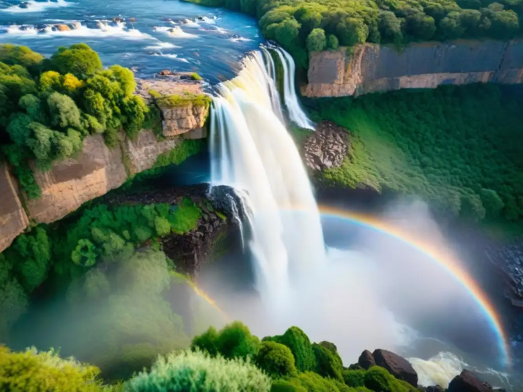Salto del Penitente: majestuosa cascada en Uruguay Vista única de la majestuosa cascada Salto del Penitente en Uruguay, rodeada de exuberante vegetación