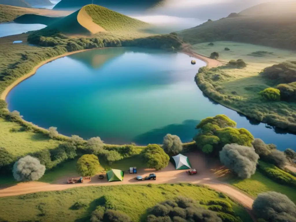 Voluntarios unidos en campamento sostenible en Uruguay Voluntariado en campamentos Uruguay: Diversidad, cooperación y conservación en campamento rústico